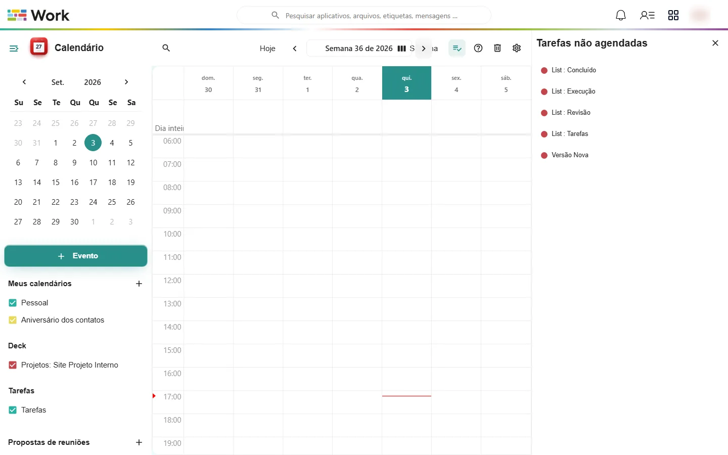 meWork Calendário