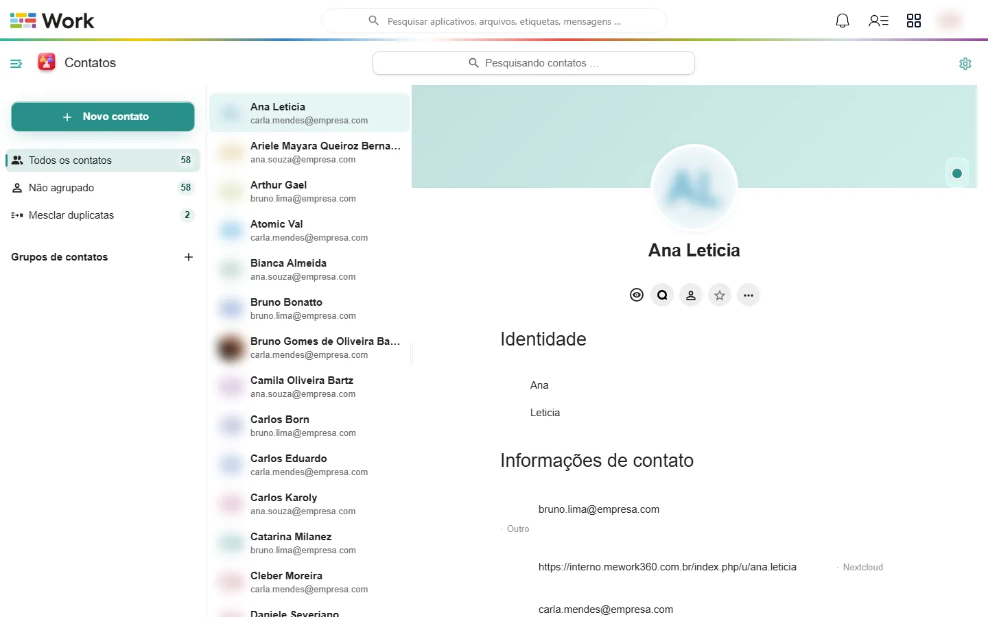 meWork Contatos